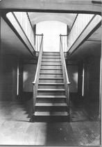 SA0469 - Upper stairway of the Church Family dwelling. Identified on the back., Winterthur Shaker Photograph and Post Card Collection 1851 to 1921c